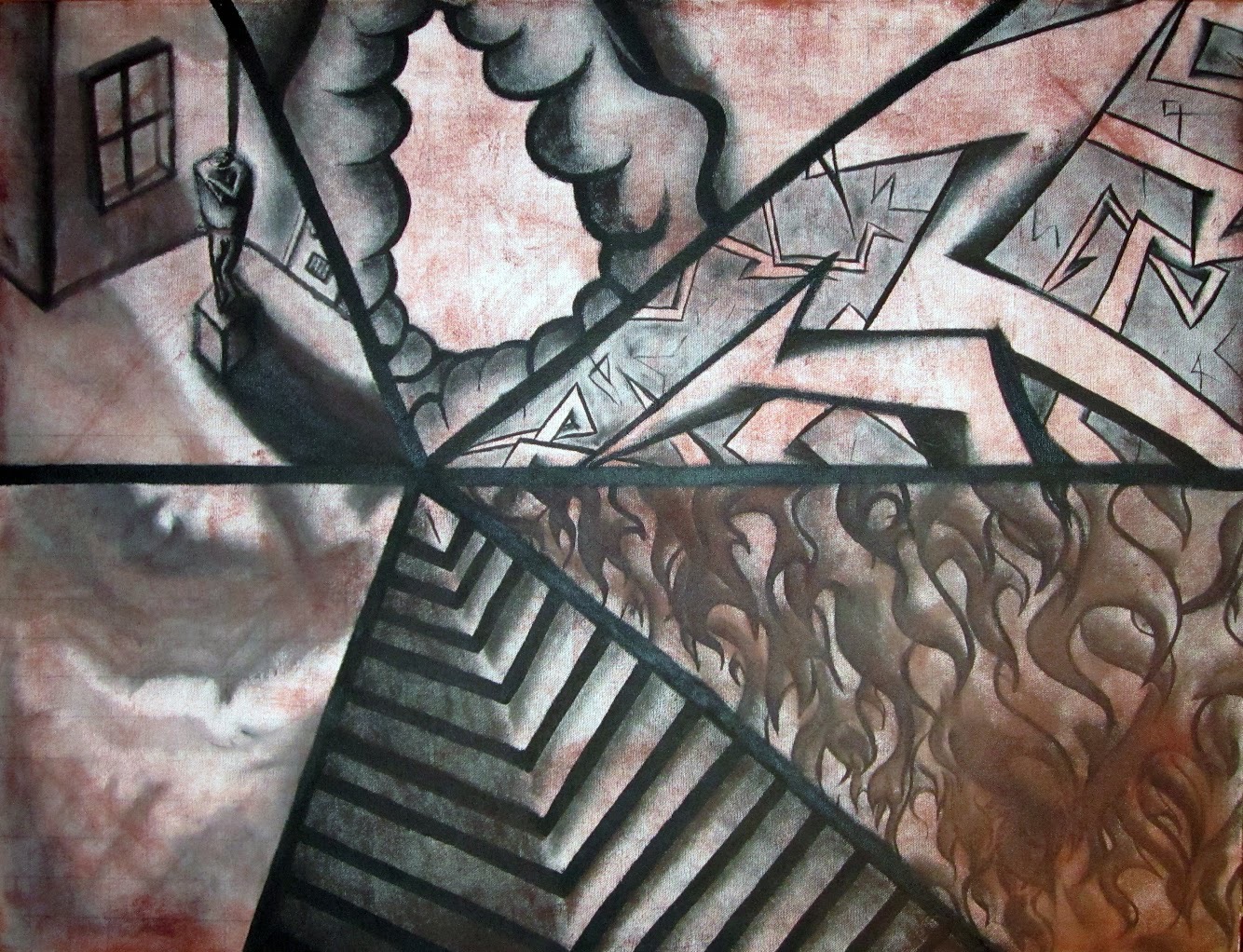 Introversion, ArsTruly.  Oil on canvas.  24"x32".  Private collection.