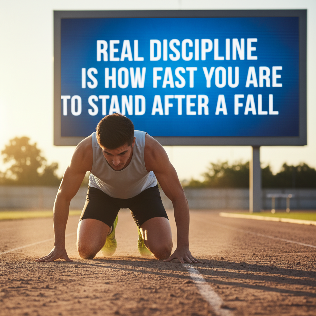 Real Discipline is how fast you are to stand after a fall. !nb