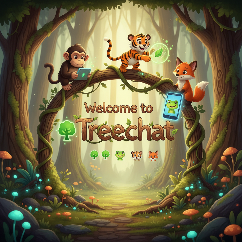 Welcome to Treechat 🌳 📱 🐸 🐵 🐯 🦊 !nb