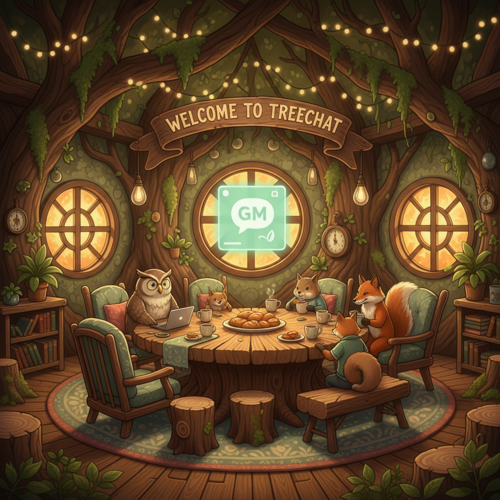 gm welcome to treechat !nb