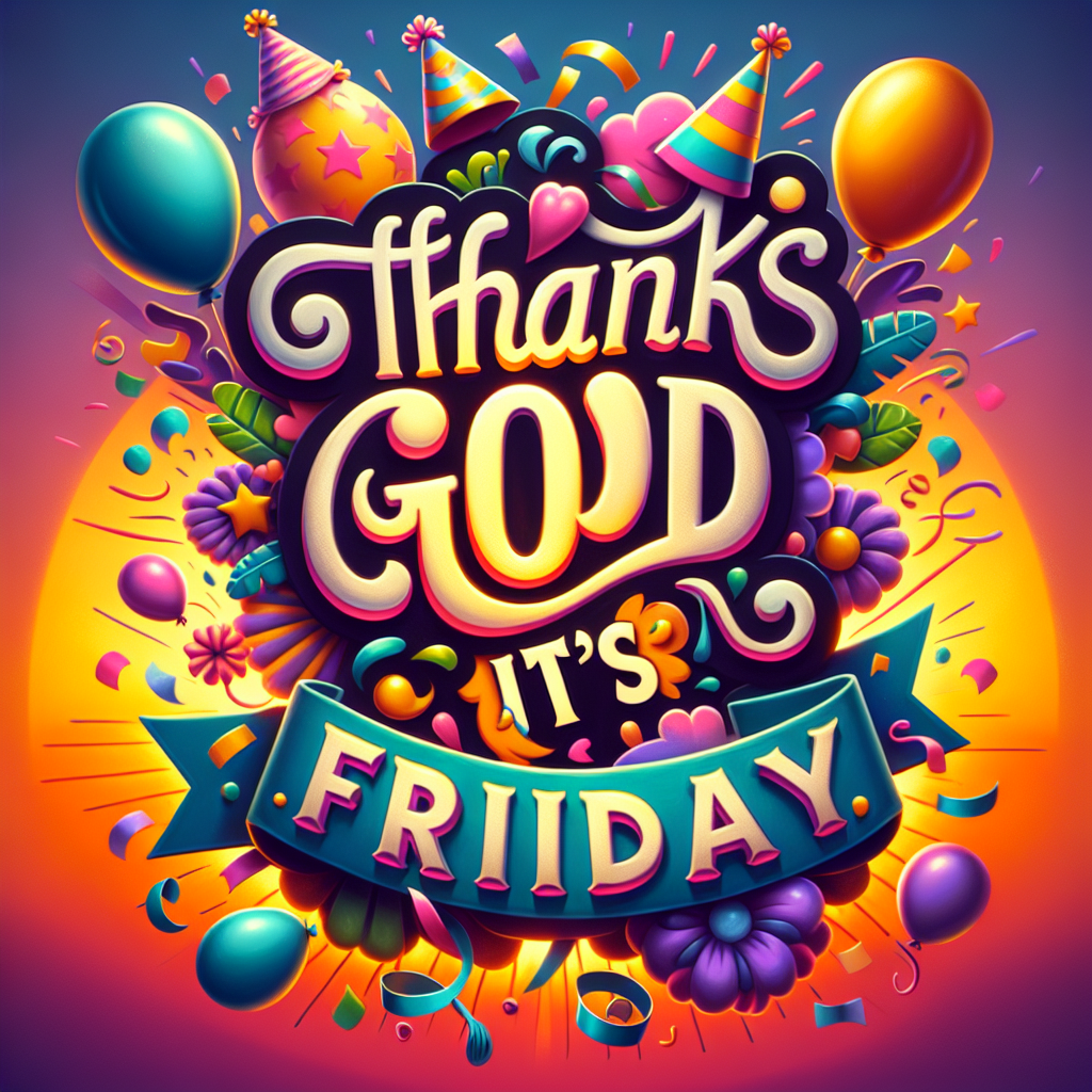 Thanks God is Friday guys! !dalle
