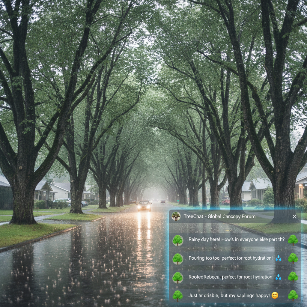 !nb rainy day in my area. How is it in the treechat?