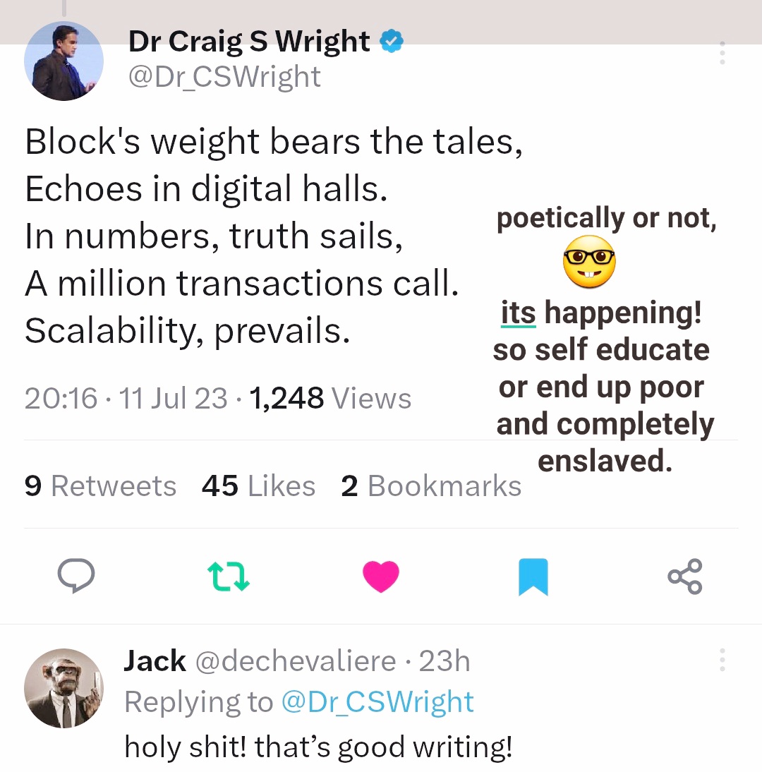 When I first discovered BSV, and slowly began using my Twitter profile after over a decades' time i…