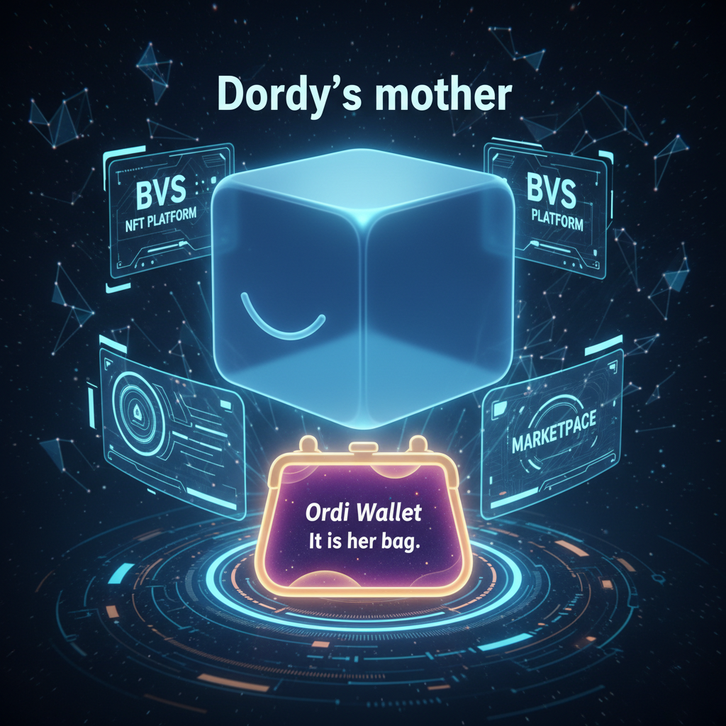 !nb Dordy's mother—a smiling, semi-transparent, medium-blue 3D cube—can use BVS's NFT platform and …