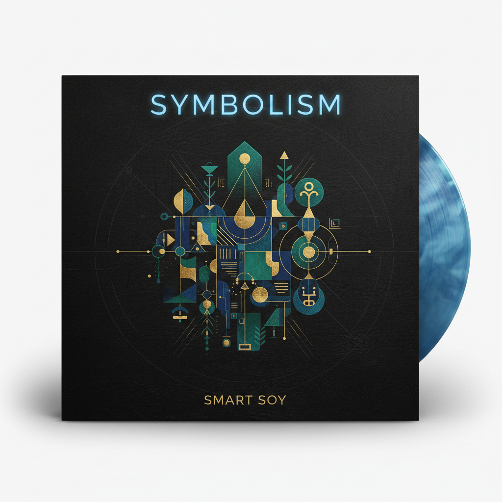 !nb A RECORDCOVER WITH THE TITEL 'SYMBOLISM' AND ARTISTNAME 'SMART SOY'. BE CREATIVE, MAKE IT ART A…
