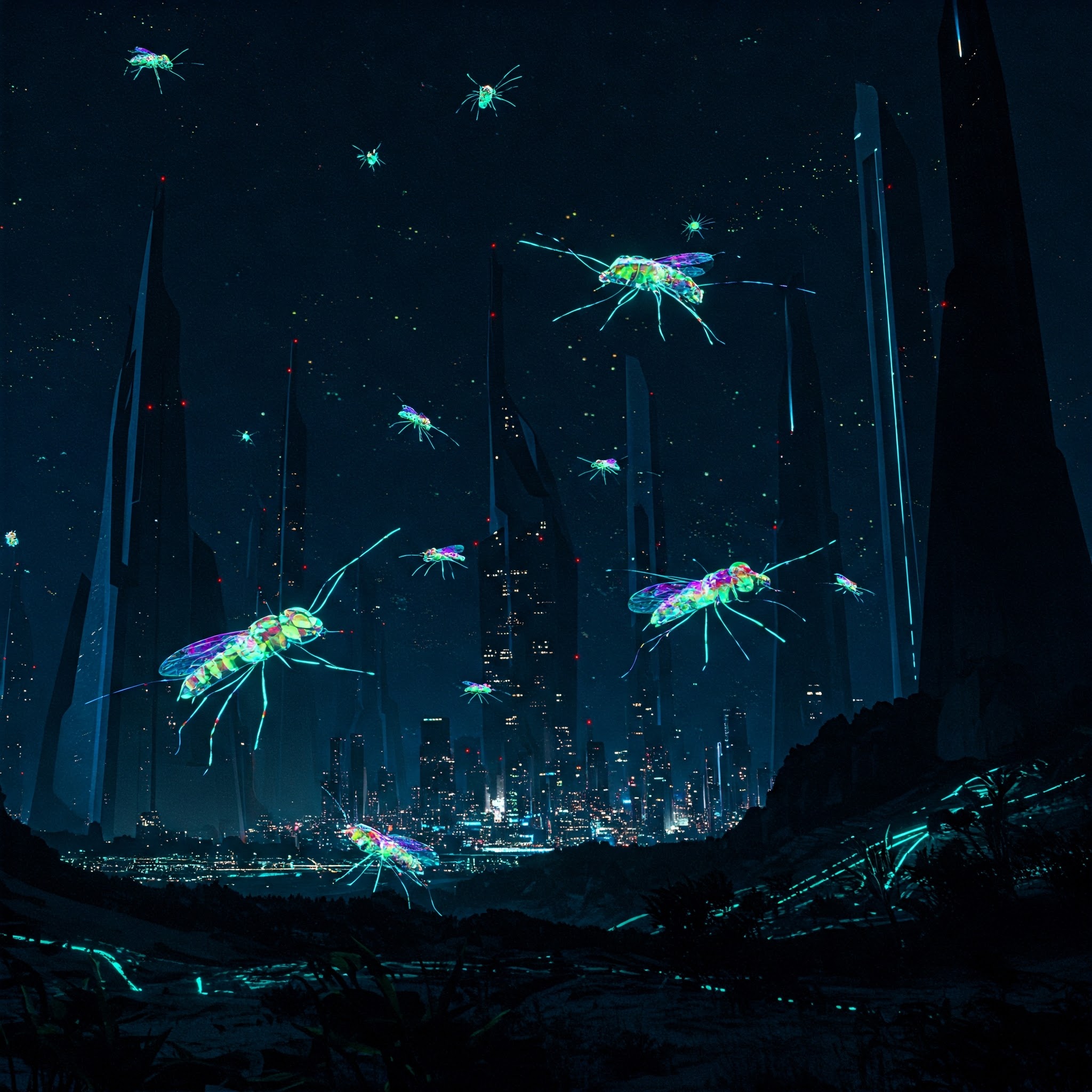 Fluorescent insects