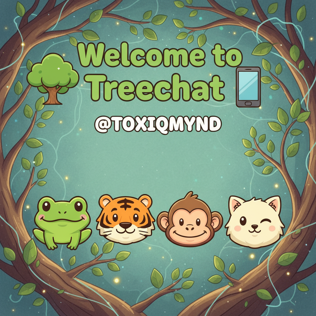 Welcome to Treechat @TOXIQMYND 🌳📱🐸🐯🐵😸!nb