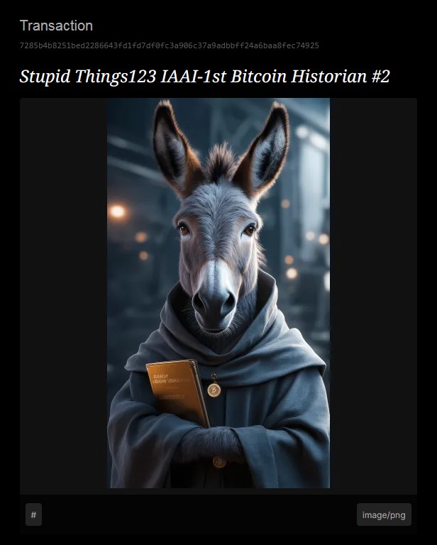 *Stupid Things123* IAAI-1st Bitcoin Historian
#2 / 2 BSV