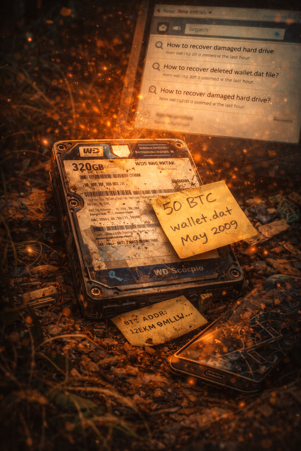 Item #005 — Lost Hard Drive
Buried keys. Forgotten fortunes. Regret written in hashes.