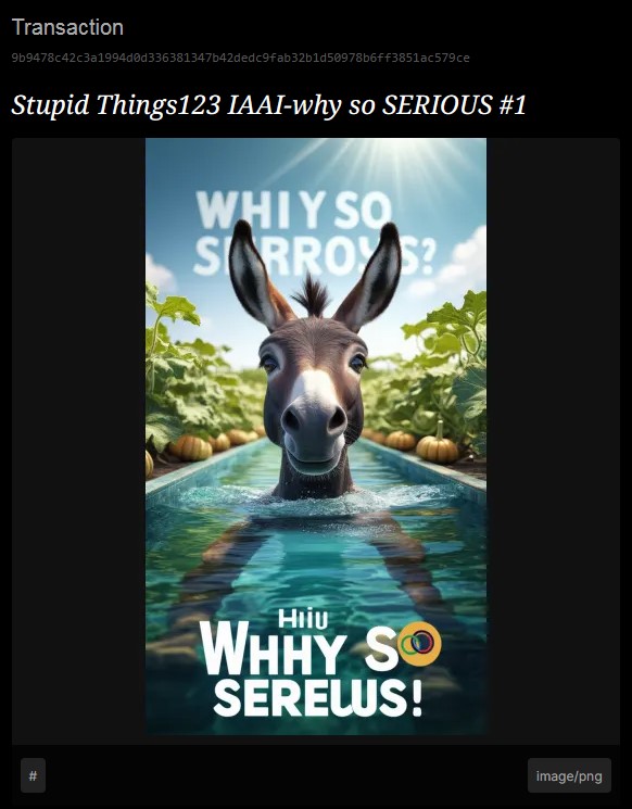 Stupid Things123 IAAI-why so SERIOUS
#1 / 7 BSV
@Bsvcrypto 🎃🏅