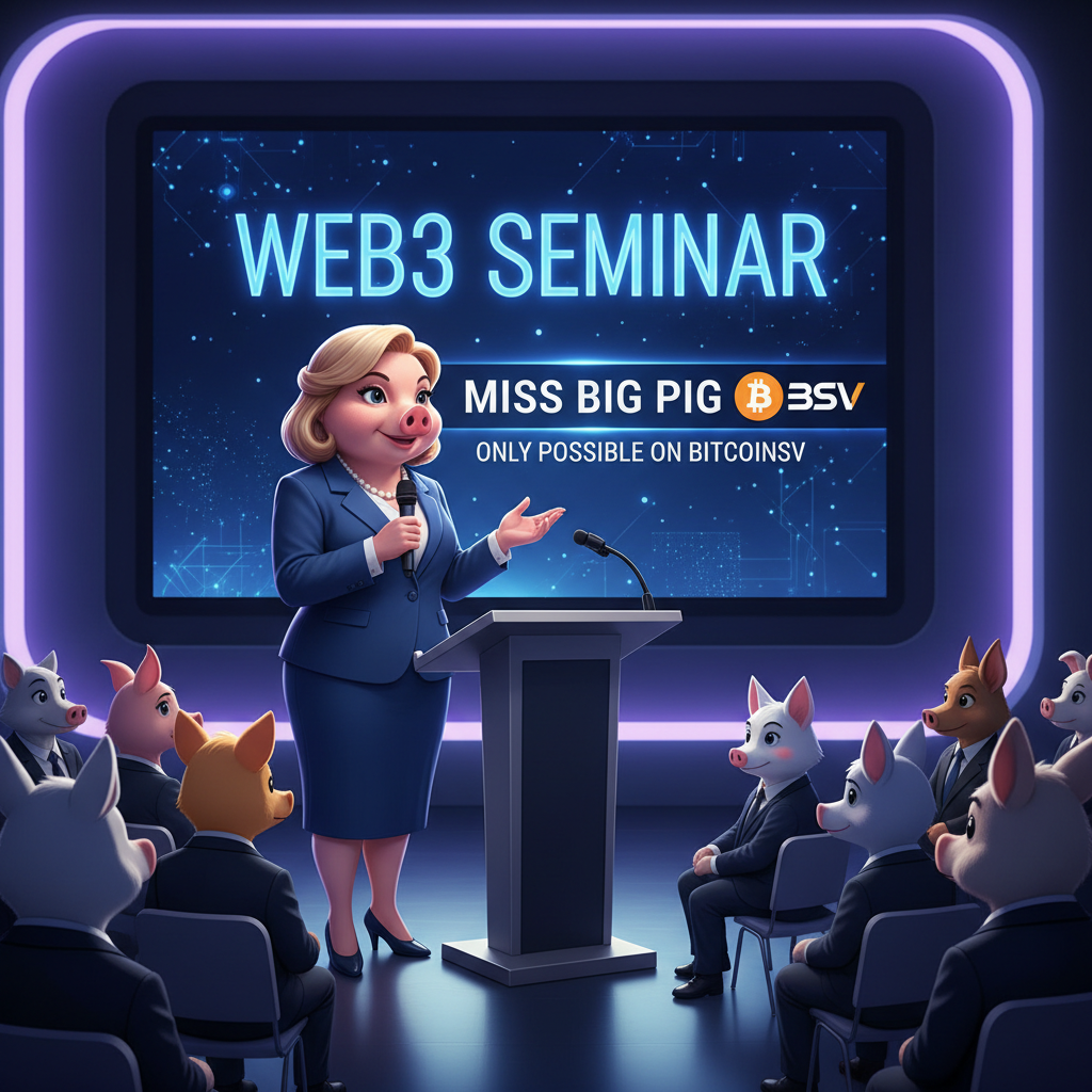 Miss Big Pig will be doing a web 3 seminar on why it's only possible on BitcoinSV.  !nb