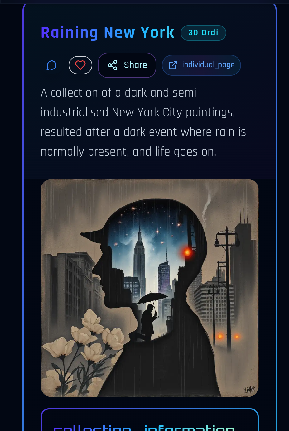 New Year collection in 3DORDI.
Raining New York.
[[treechat marketplace]]
@4DToken @1Bsvcrypto @Bsv…