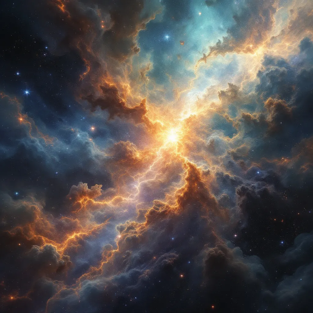 !flux A swirling nebula,crystalline structures,glowing in ethereal light, with rivers of starlight.…