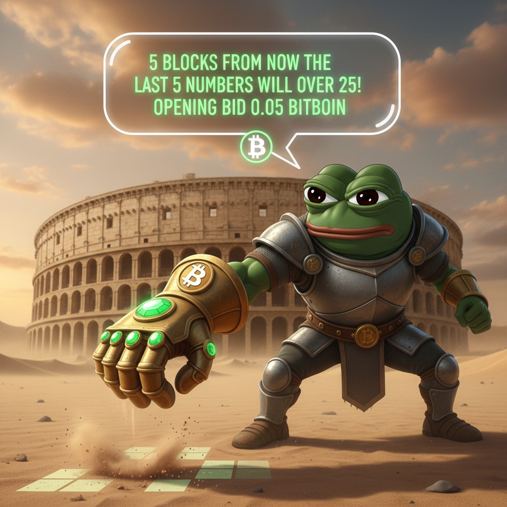 !nb pepe drops the gauntlet and says “5 blocks from now the last 5 numbers will be over 25!” Openin…