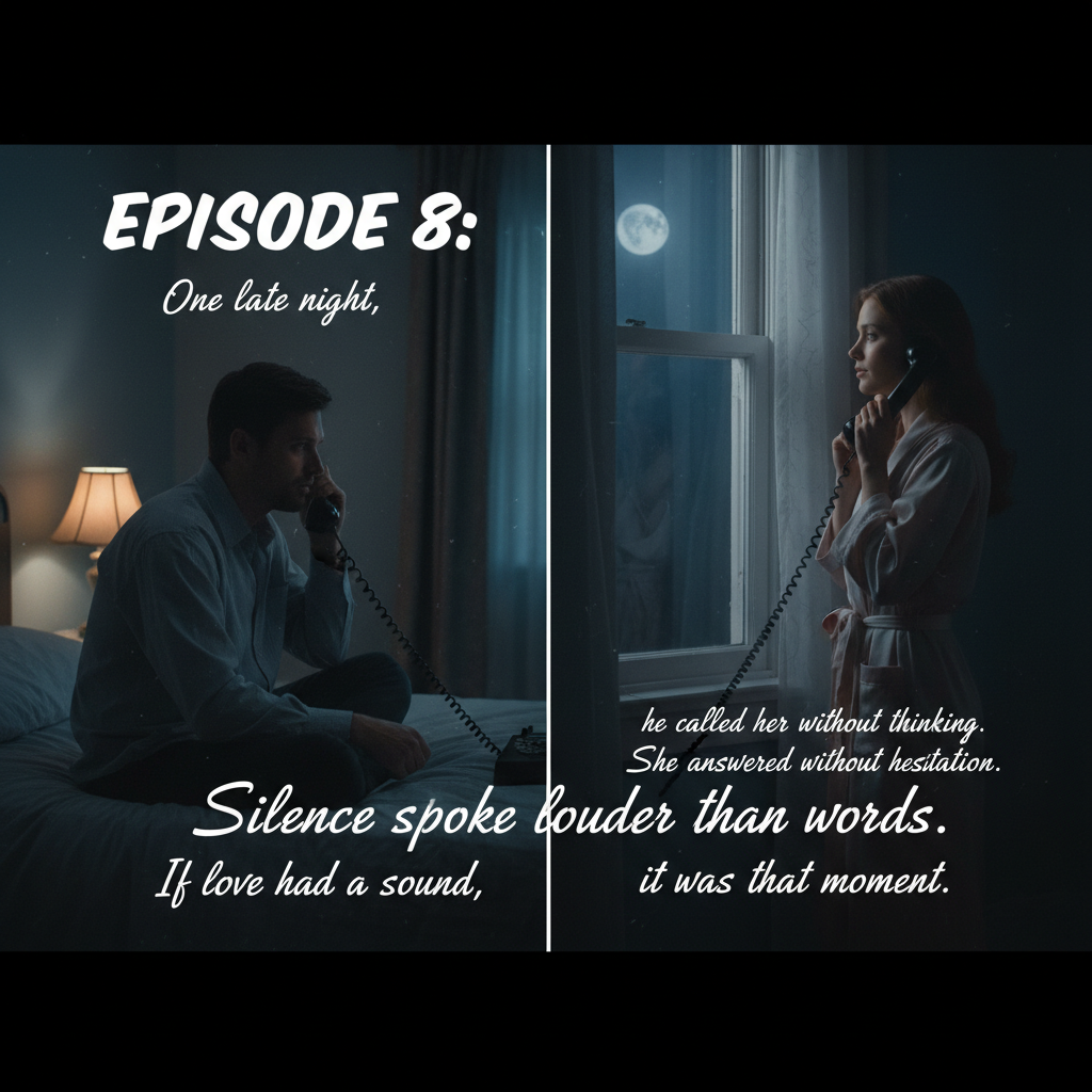 Episode 8:
One late night,
he called her without thinking.
She answered without hesitation.
Silence…