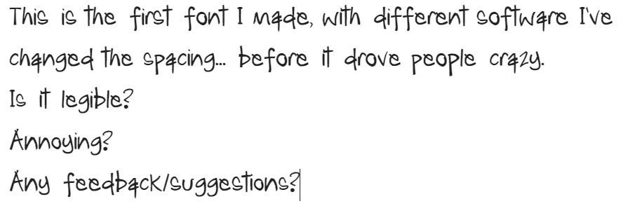 I've been making fonts...