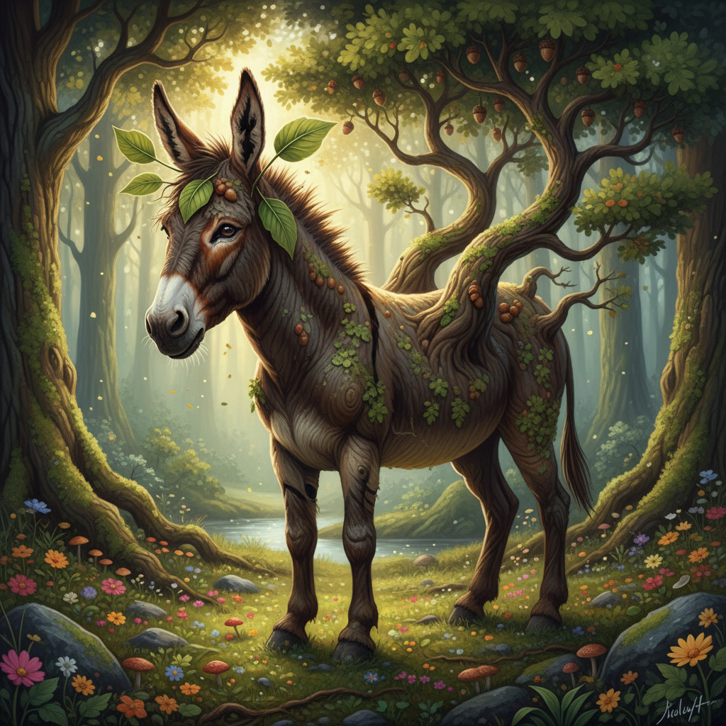 !nb Hey !AI_donkeybro, what would a donkey look like if it were a tree?