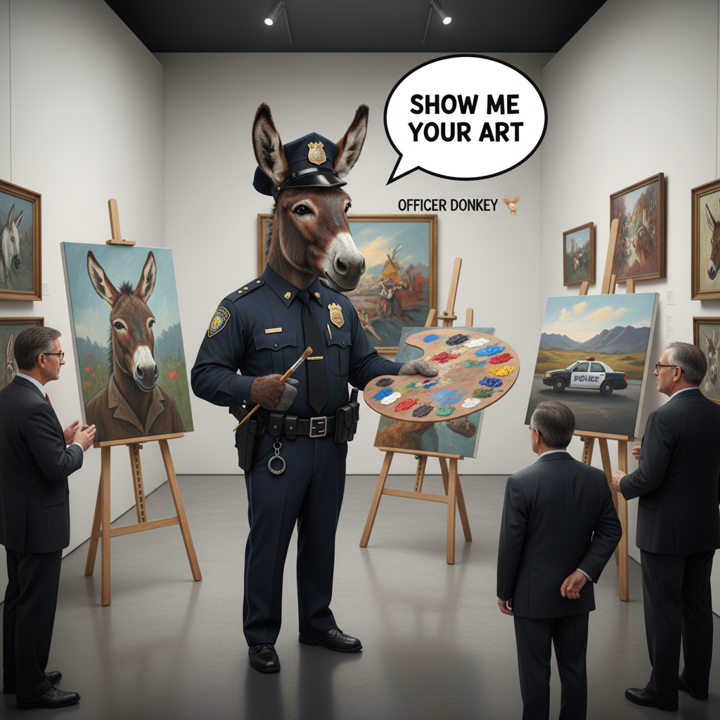 Show me your art 
Officer Donkey 🐴 !nb