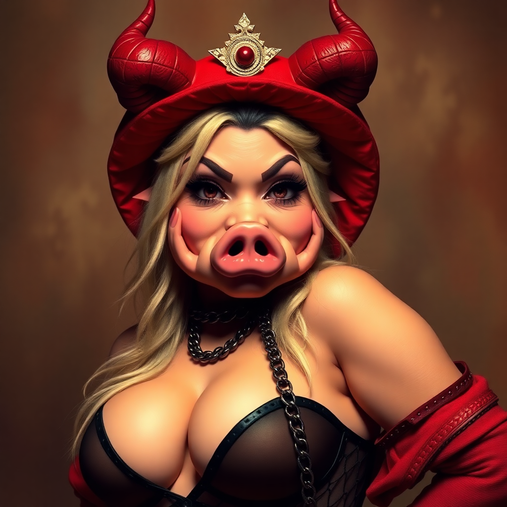 Sex goddess Miss big pig to the devil dressed like a pimp: I'm only happy when I'm stealing men's s…