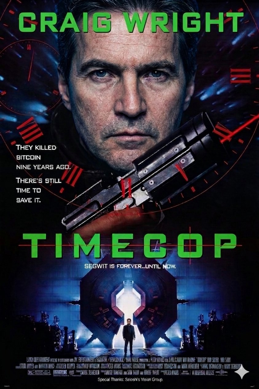 If you haven't figured out by now that Craig Wright is a Time Cop, sent back in time to save Bitcoi…