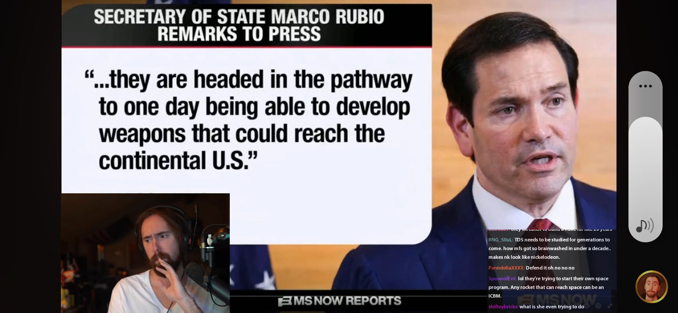 Q said "scare event necessary".
Do they launch one.  Do the lob one at us?
Do they try us?   They d…