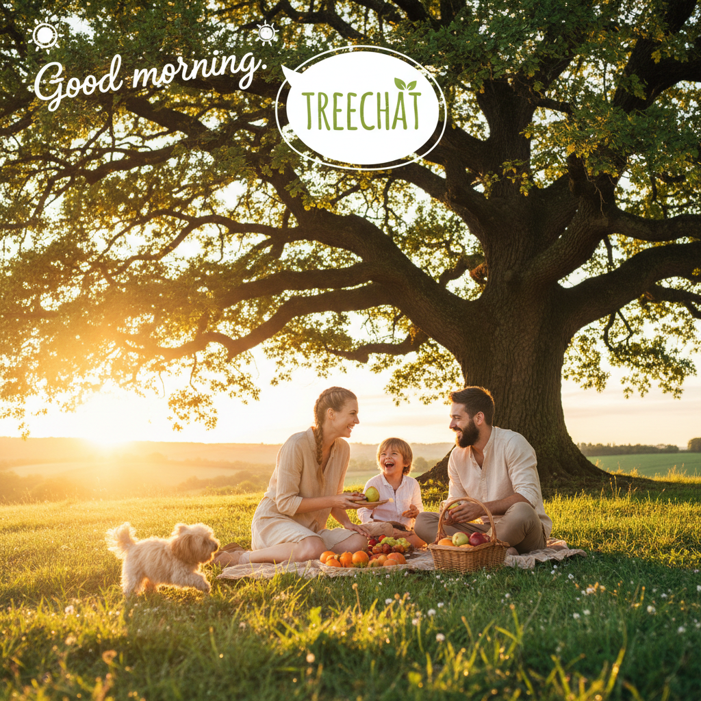 !nb Good morning. The sun shines and we are happy here under the treechat