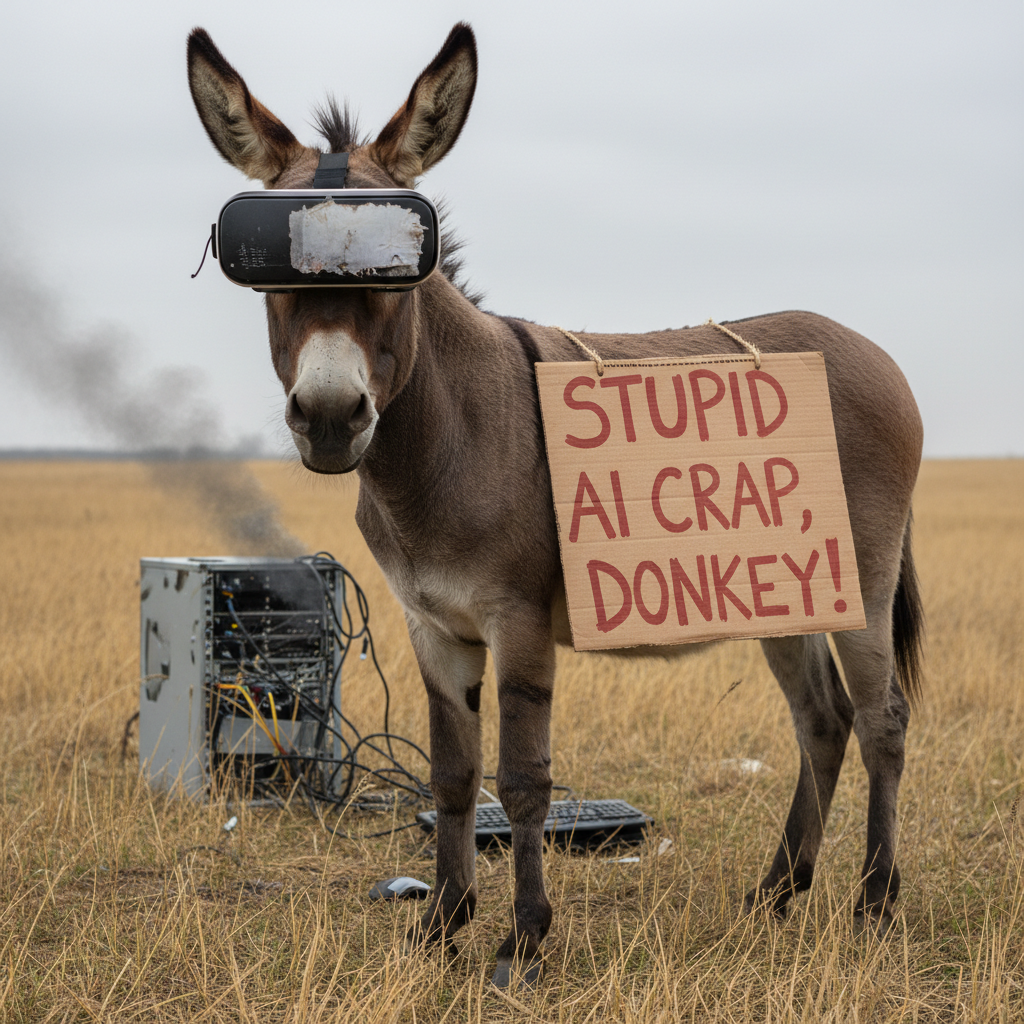 !nb Stupid AI crap, donkey!