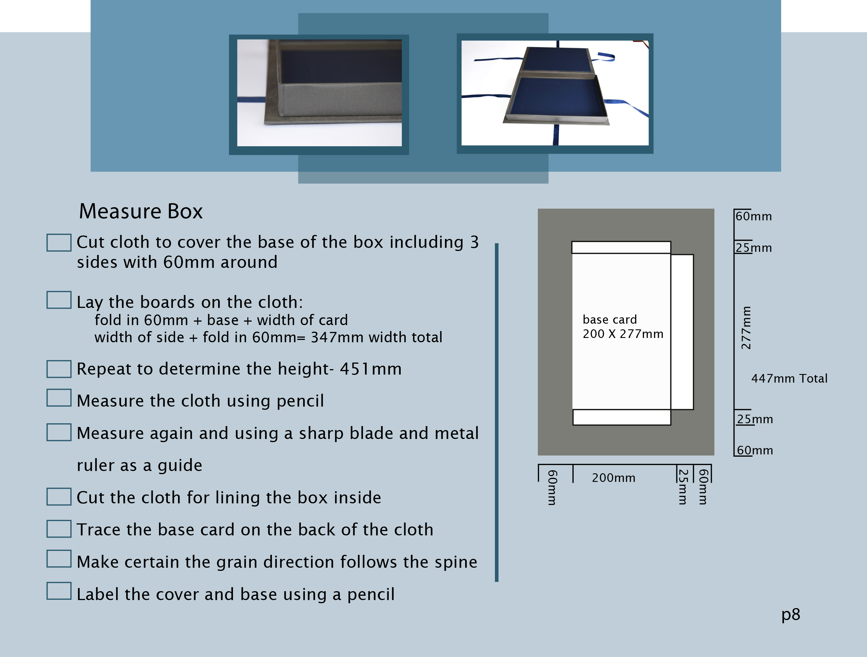 Hi Everyone on TreeChat! Here is the next page of my eBook, How to Make a Solander Book. I'm just l…