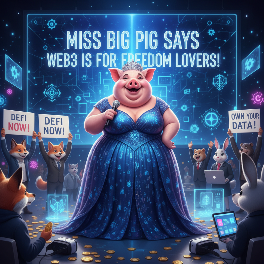 Miss Big Pig says Web3 is for freedom lovers! !nb