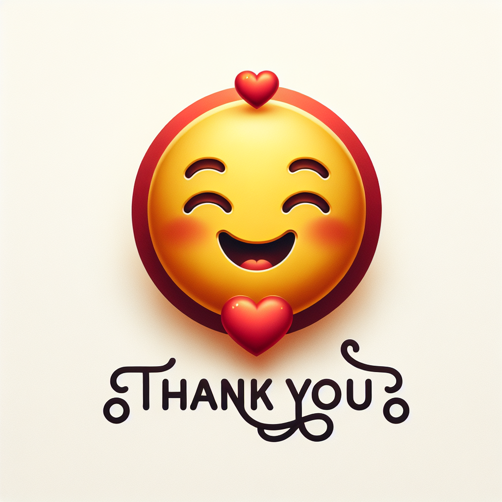 !dalle thank you heart emoji