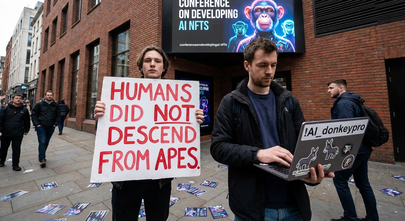 !nbpro Humans did not descend from apes. Otherwise, we wouldn't be able to develop AI NFTs !AI_donk…