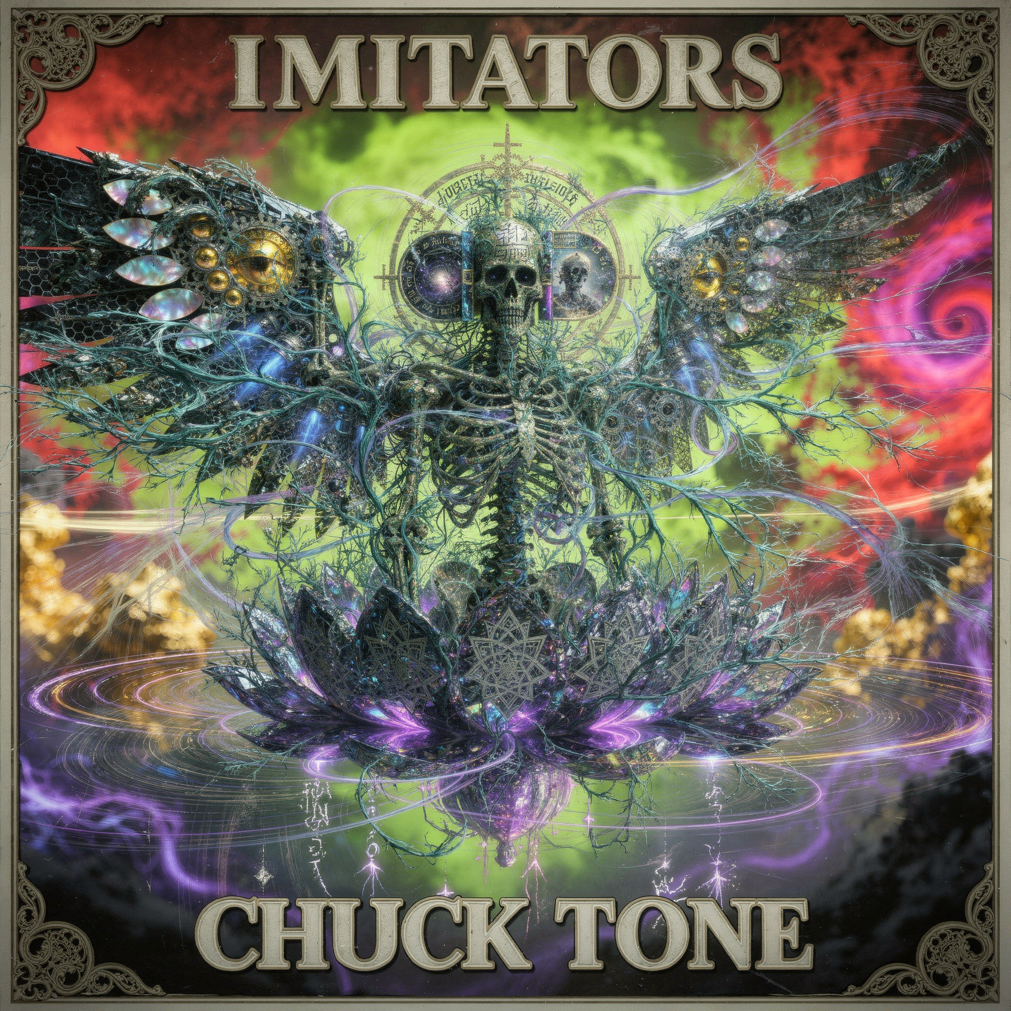 Alternate Art for "Imitators", a track stressing vocal novelty and pushing vocoder blending to new …