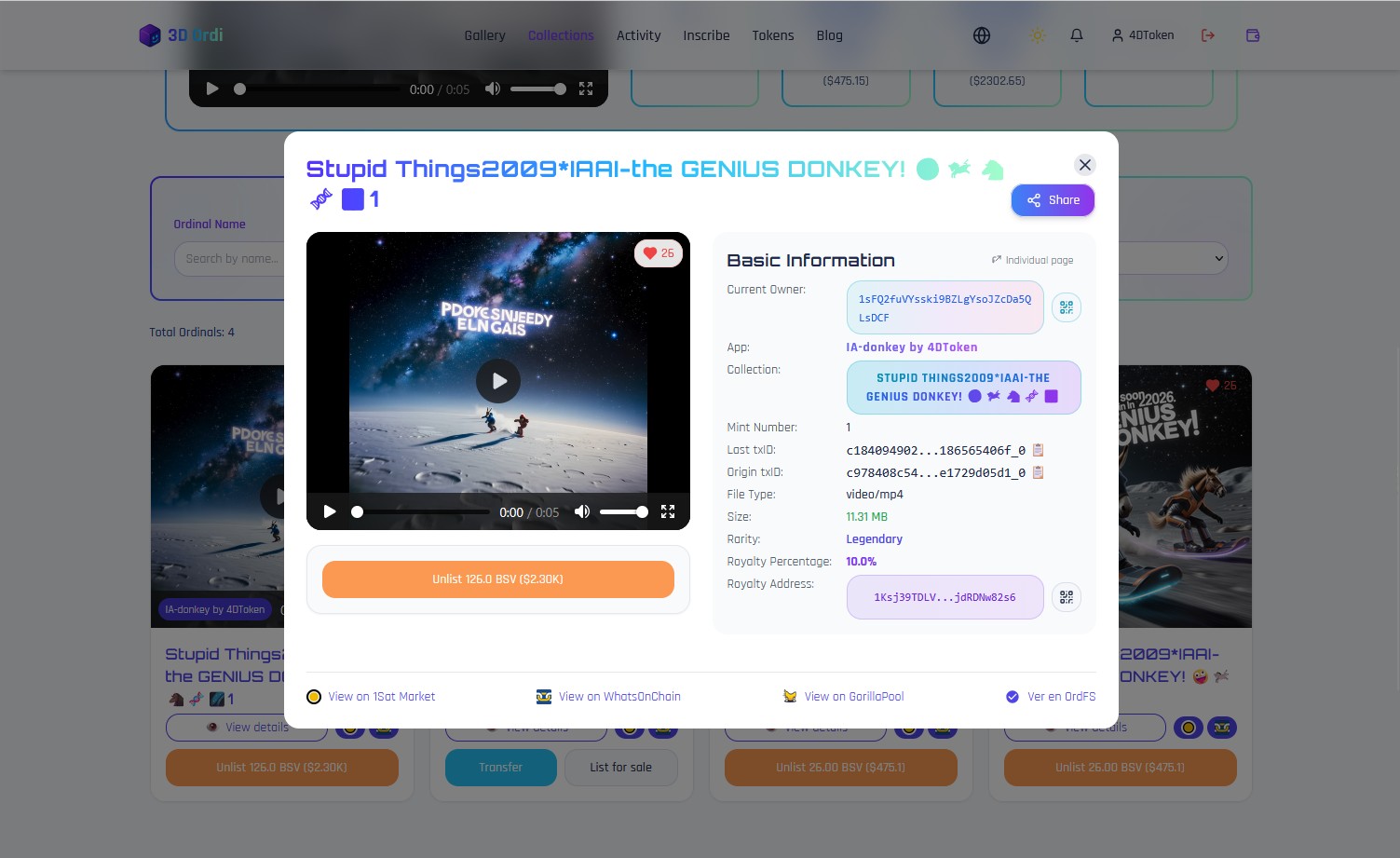 Stupid Things2009*IAAI-the GENIUS DONKEY! 🤪🫏🐴🧬🌌
[[bsv nft]] [[treechat marketplace]]   
#1 🤪🫏🐴🧬🌌
ht…