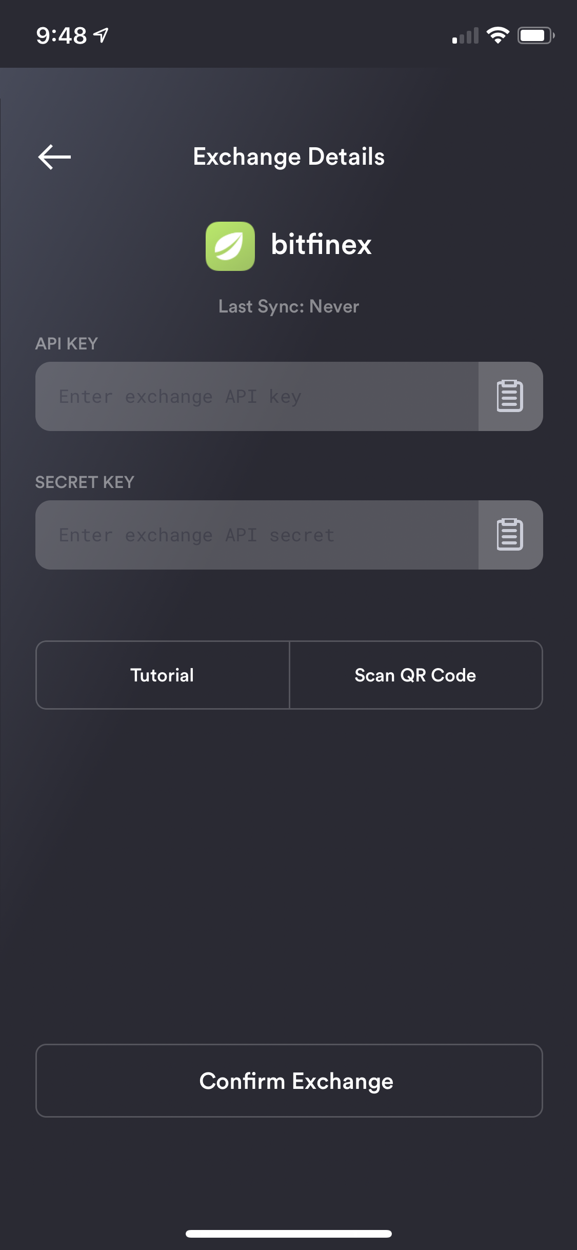 You are now ready to link your Bitfinex exchange to Cryptograf app and start tracking your cryptocu…