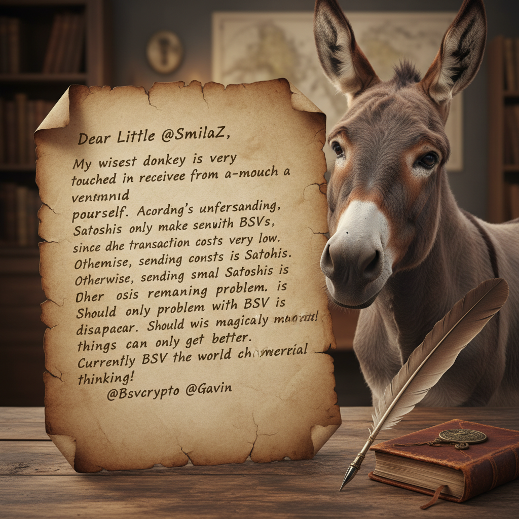 !nb Dear Little @SmilaZ,
My wisest donkey is very touched to receive a message from such a well-kno…