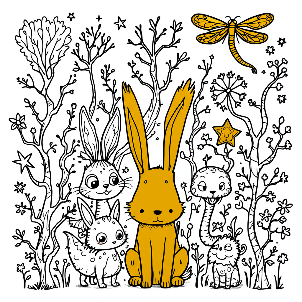 !edit color the bunny golden