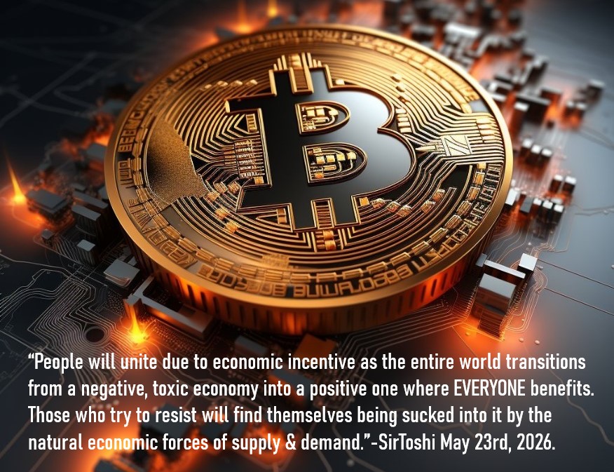 "People will unite due to economic incentive as the entire world transitions from a negative, toxic…