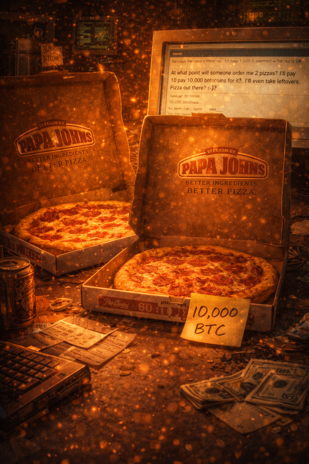 Item #006 — 10,000 BTC Pizza
Two pizzas. One transaction. The most legendary meal in financial hist…