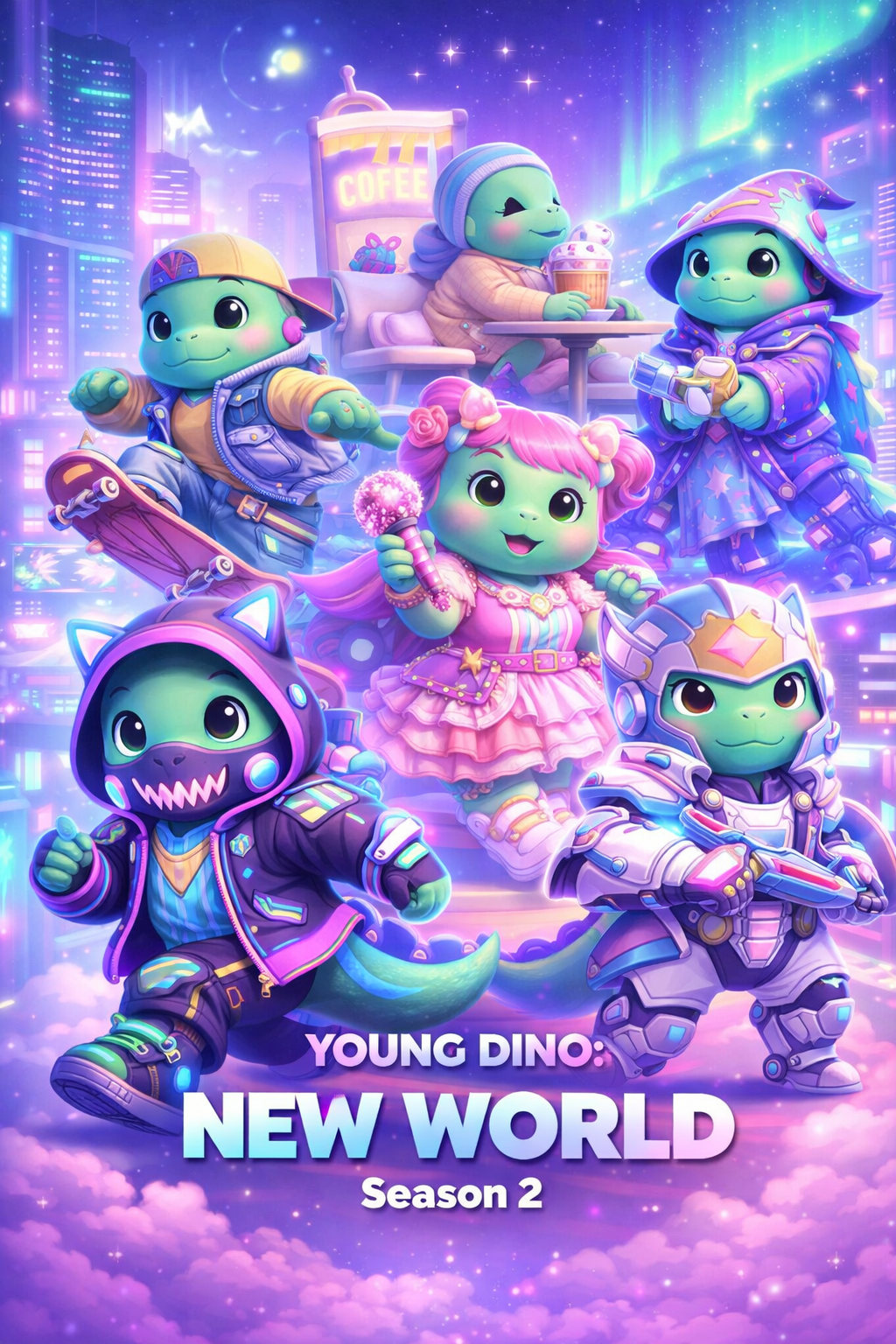 🦕 YOUNG DINO: NEW WORLD — Season 2
The last cute species has entered civilization.
New stories.
New…