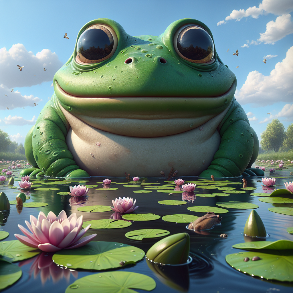 !dalle giant pepe frog