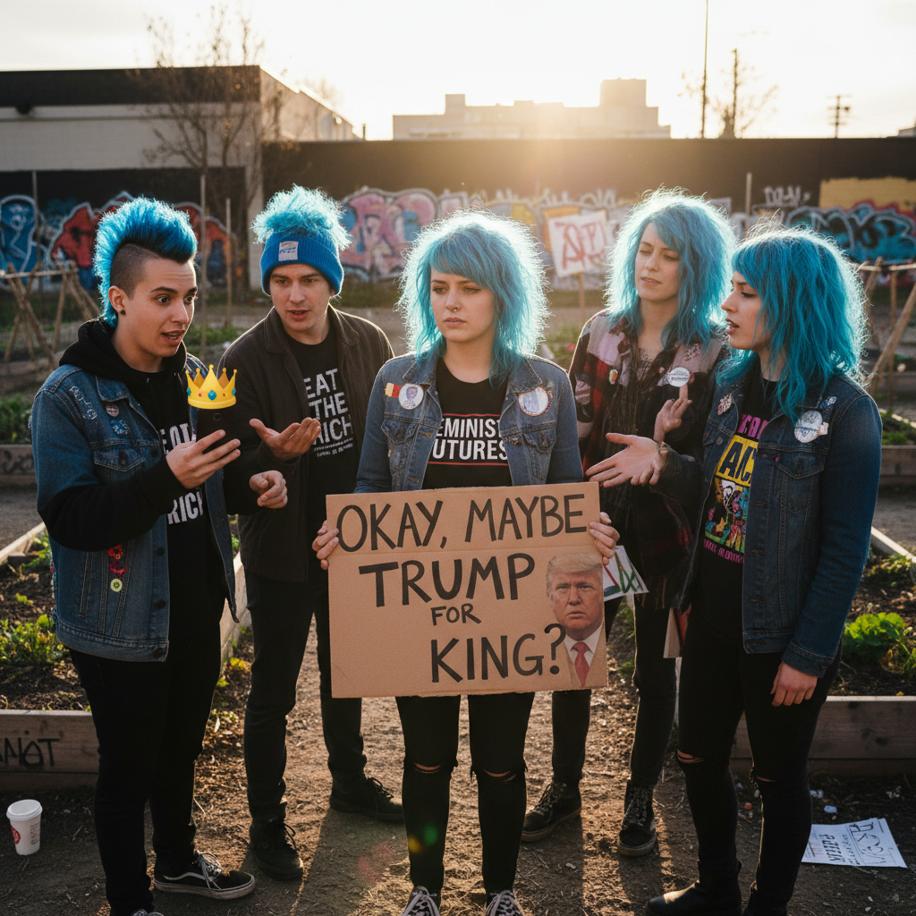 Blue haired leftists realize they do want Trump for their king. !nb