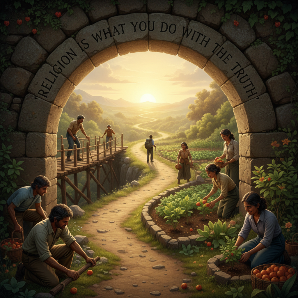 Religion is what you do with the truth.!nb