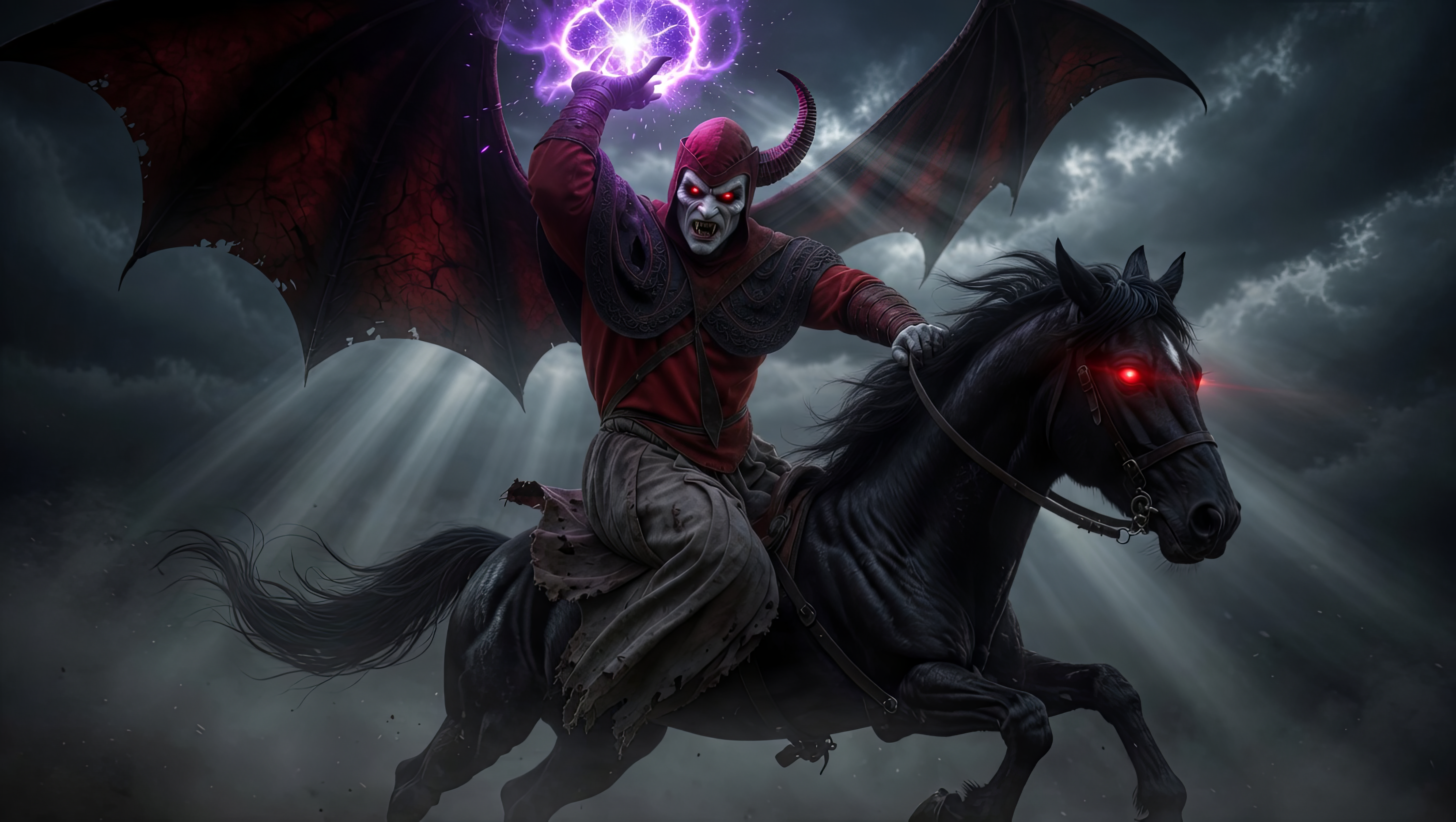 "VENGER SENDS HIS LOVE"
🐴❤️‍🔥😈🌫🥹💀 #DnD ⚔️🛡🐈‍⬛ 
#Venger #NightMare #AiFanArt