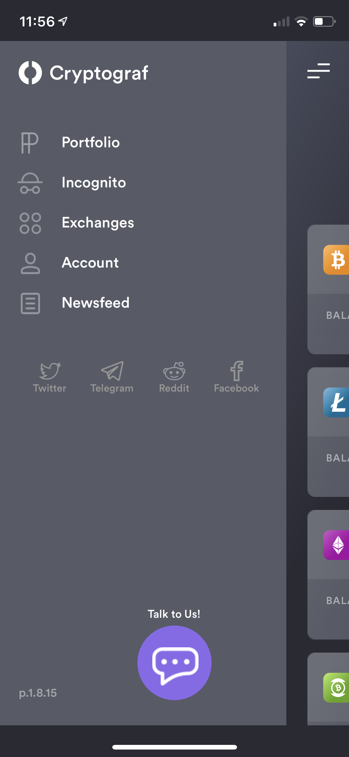 Quickly and easily access app's menu options via top left. You will have the option to access your …