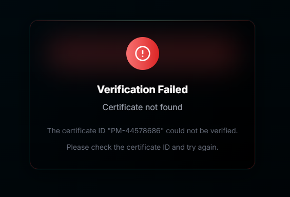 Last but not least, we also issue a PDF Certificate.

This can be used for a variety of purposes (a…