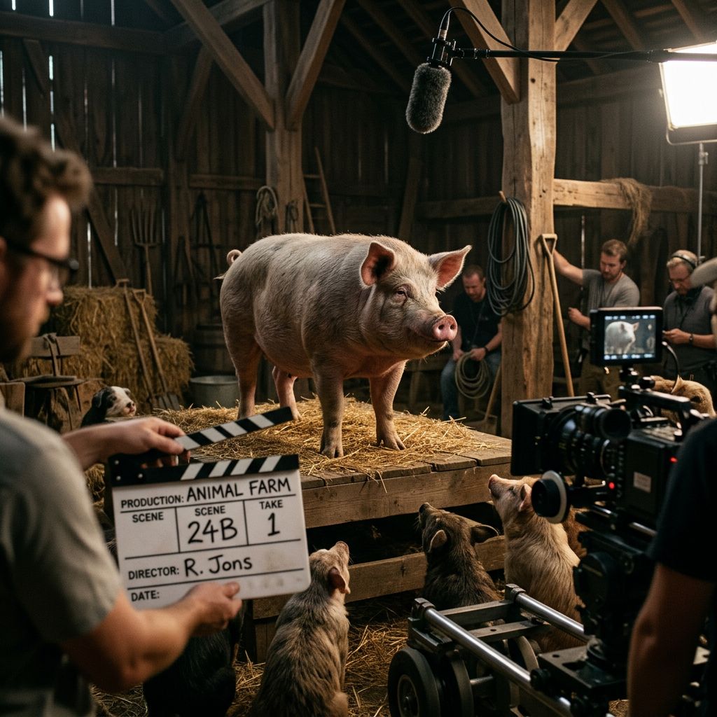 Sex goddess Miss big pig has a nude scene in the movie Animal Farm!nb