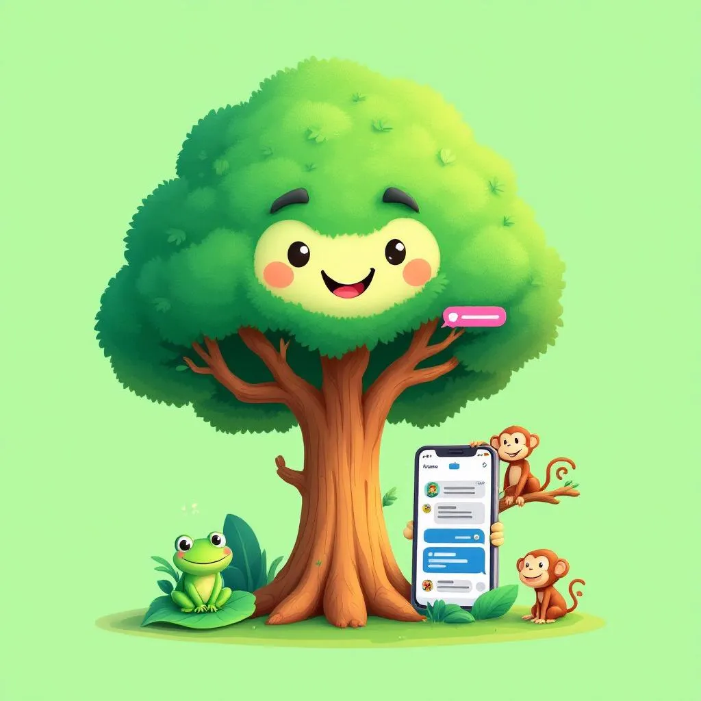!flux Welcome to Treechat 🌳📱🐸🐵