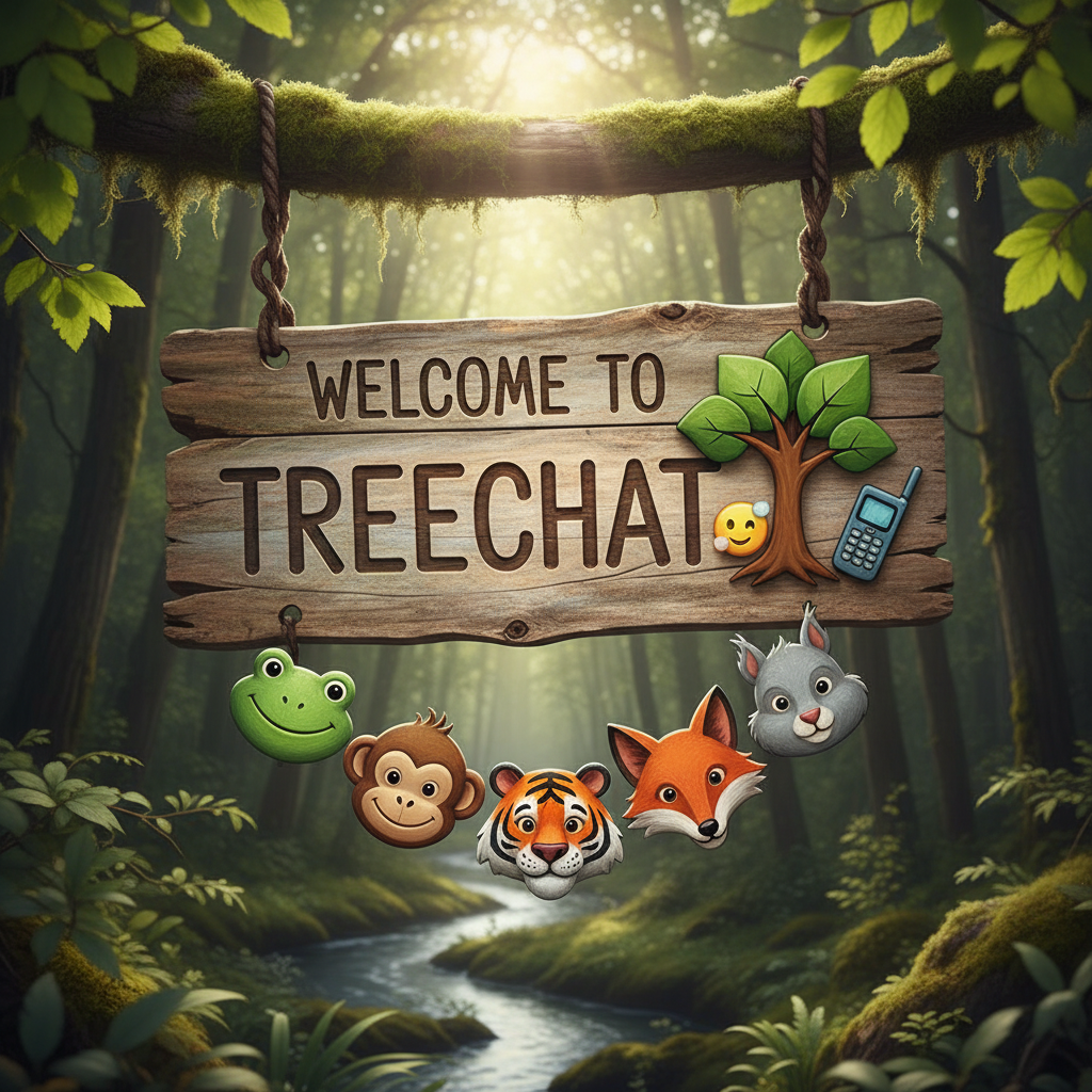 Welcome to Treechat 🌳 📱 🐸 🐵 🐯 🦊 !nb