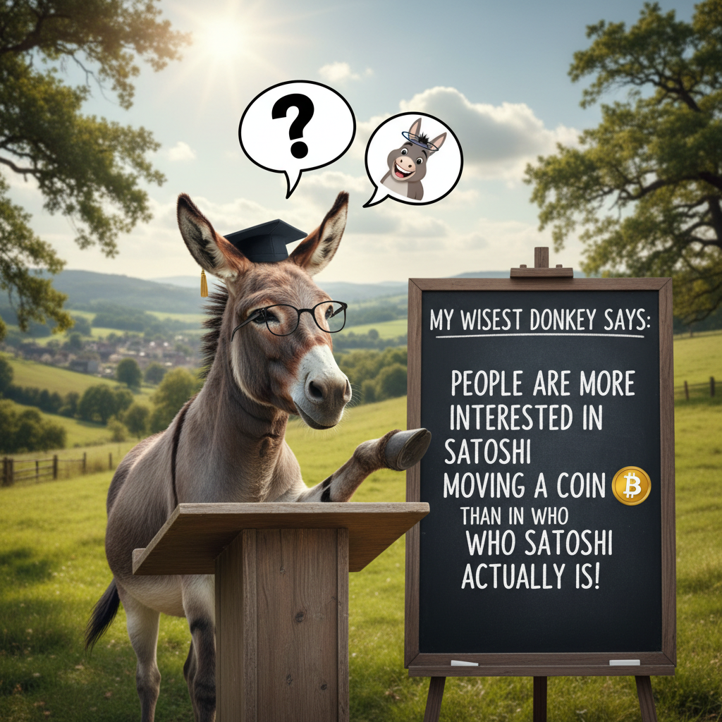 !nb My wisest donkey says: People are more interested in Satoshi moving a coin🪙 than in who Satoshi…