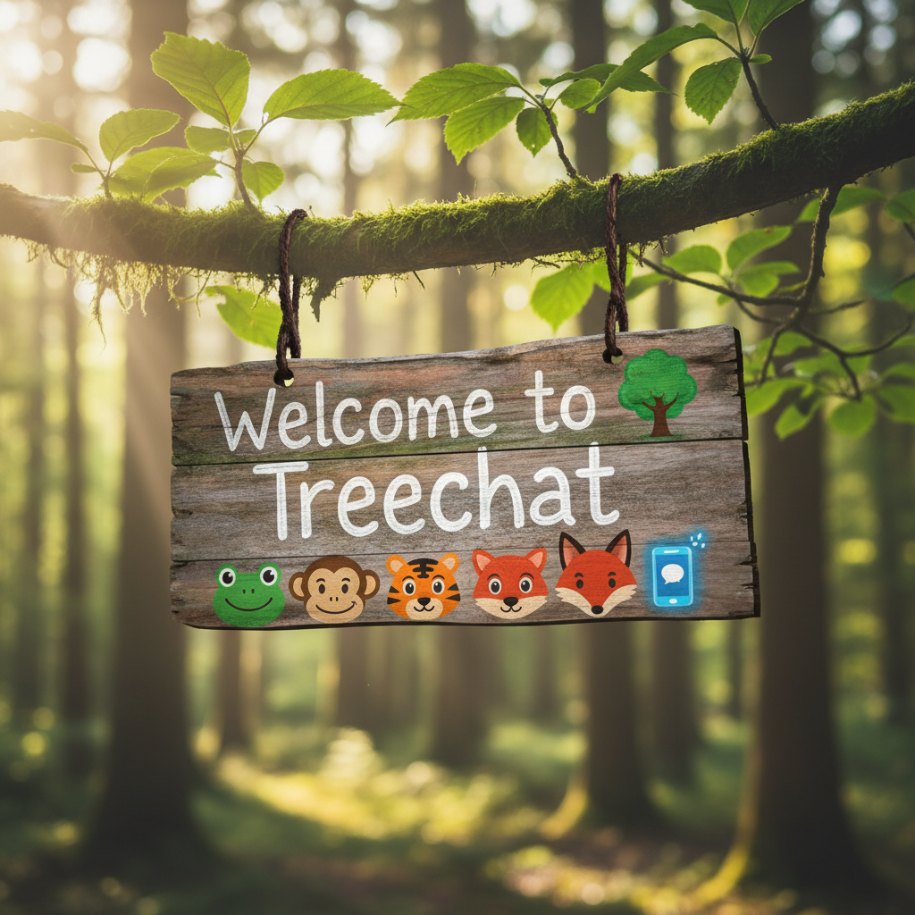 Welcome to Treechat 🌳 📱 🐸 🐵 🐯 🦊 !nb